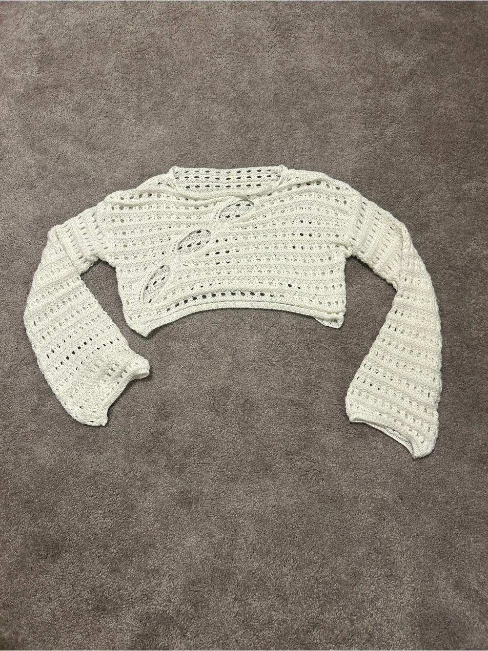Cropped crocheted summer top sz:m